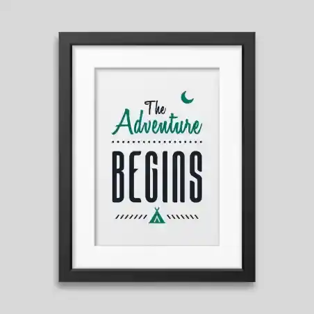 The adventure begins Framed poster